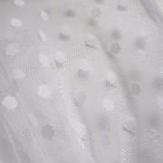 White polka dot tulle fabric - 47" wide - sold per metre